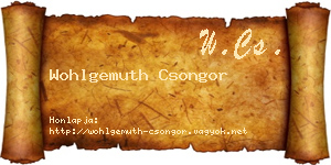 Wohlgemuth Csongor névjegykártya
