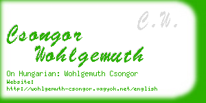 csongor wohlgemuth business card